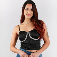 corset top satin 