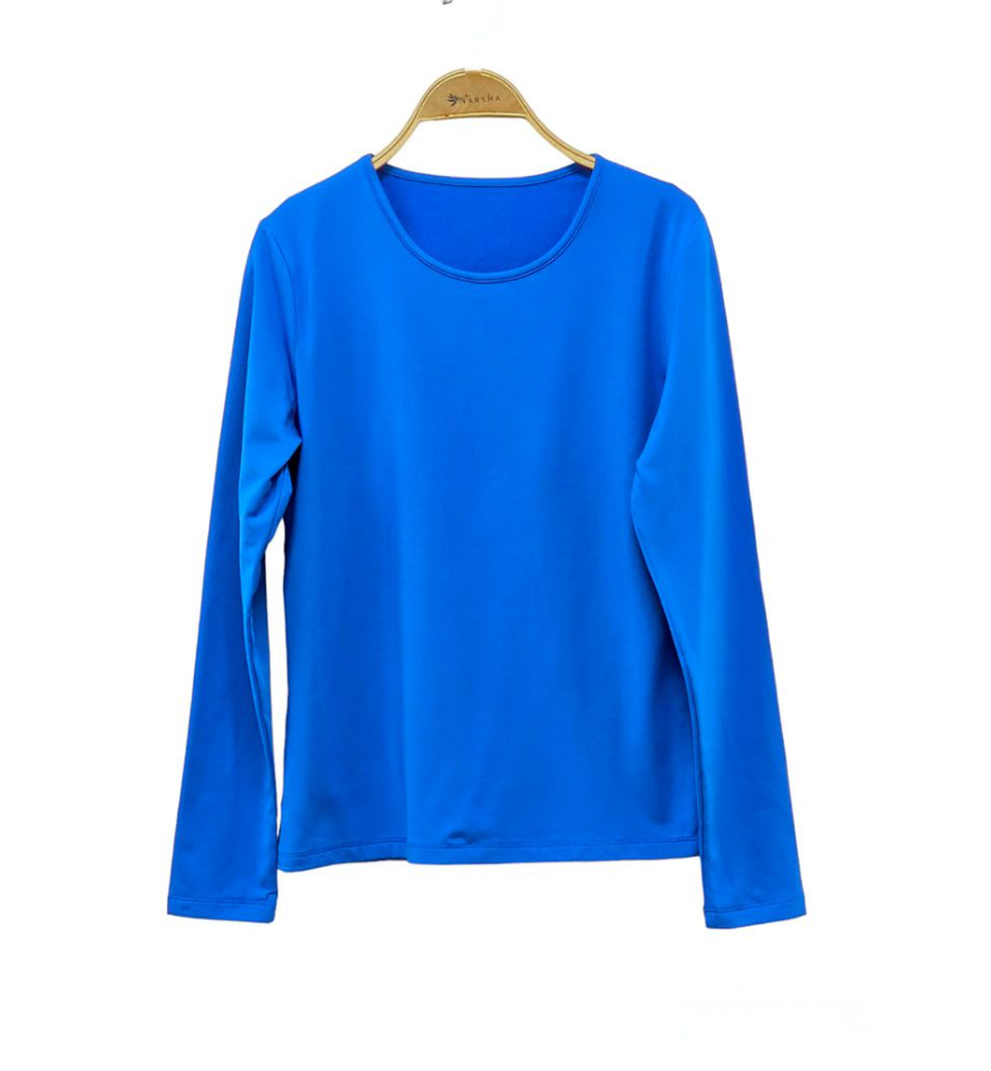 Polera básica de lycra con micropolar